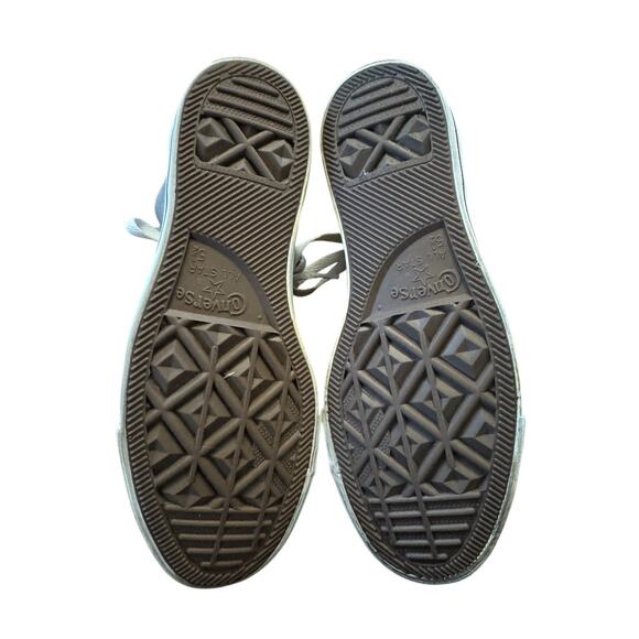 Converse CHUCK TAYLOR ALL STAR High Top Shoe Sneaker Gray Men 5.5 Women 7.5 EUC - Picture 6 of 11